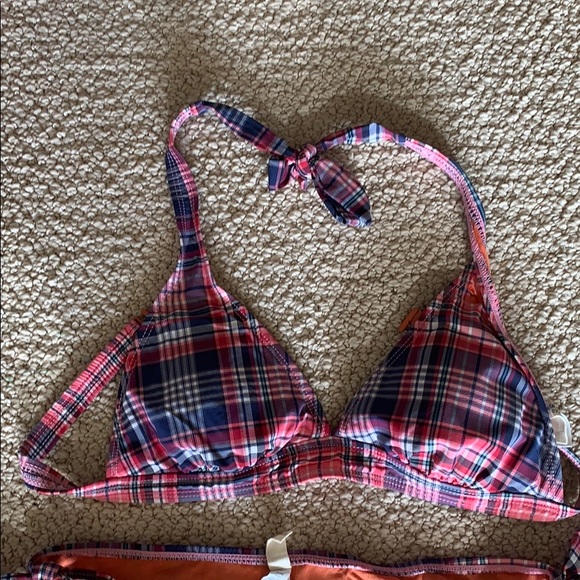 American Eagle Outfitters Swim American Eagle Pink And Blue Plaid